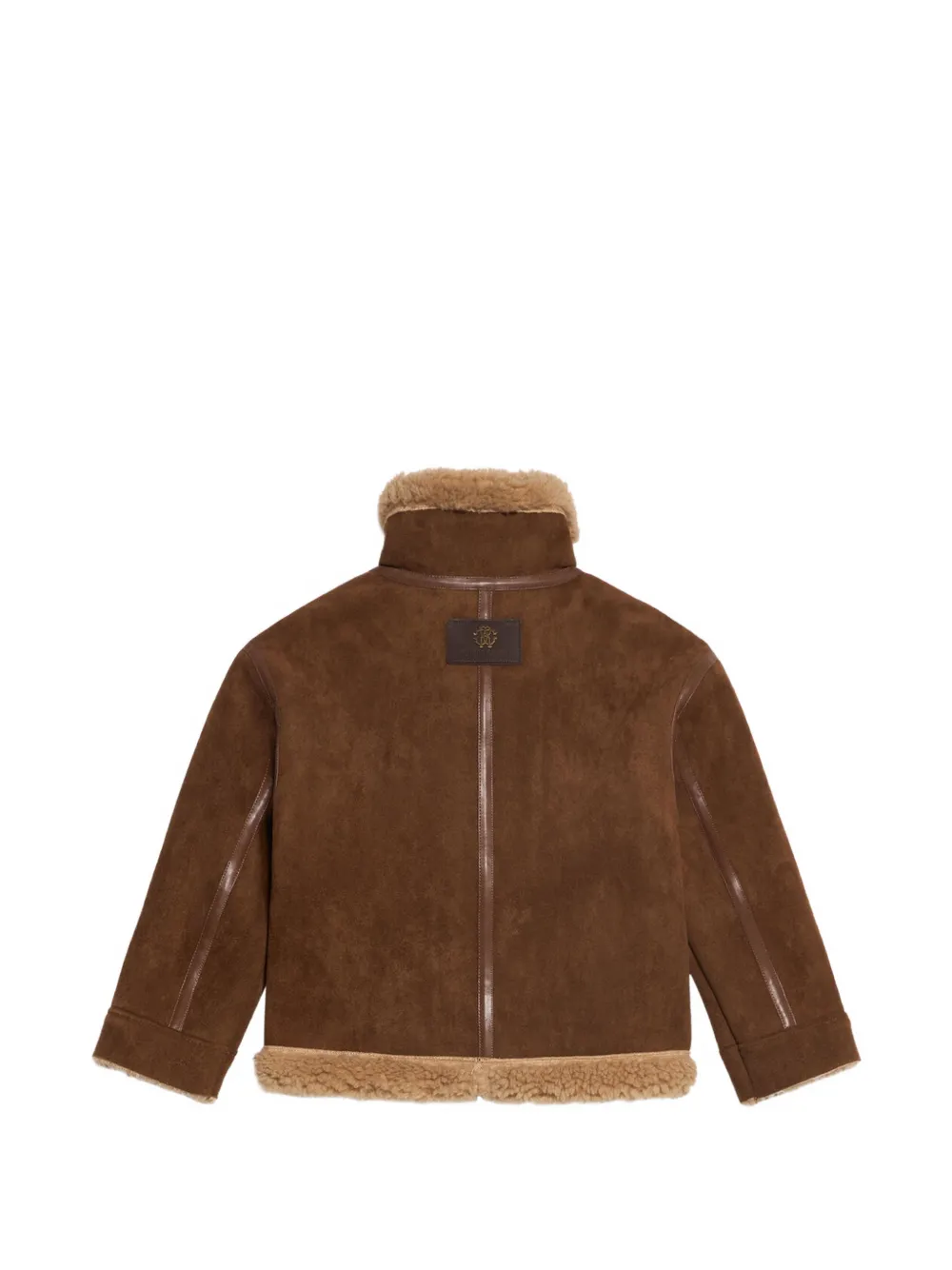 Roberto Cavalli Junior faux-shearling-trimmed buckled jacket Bruin