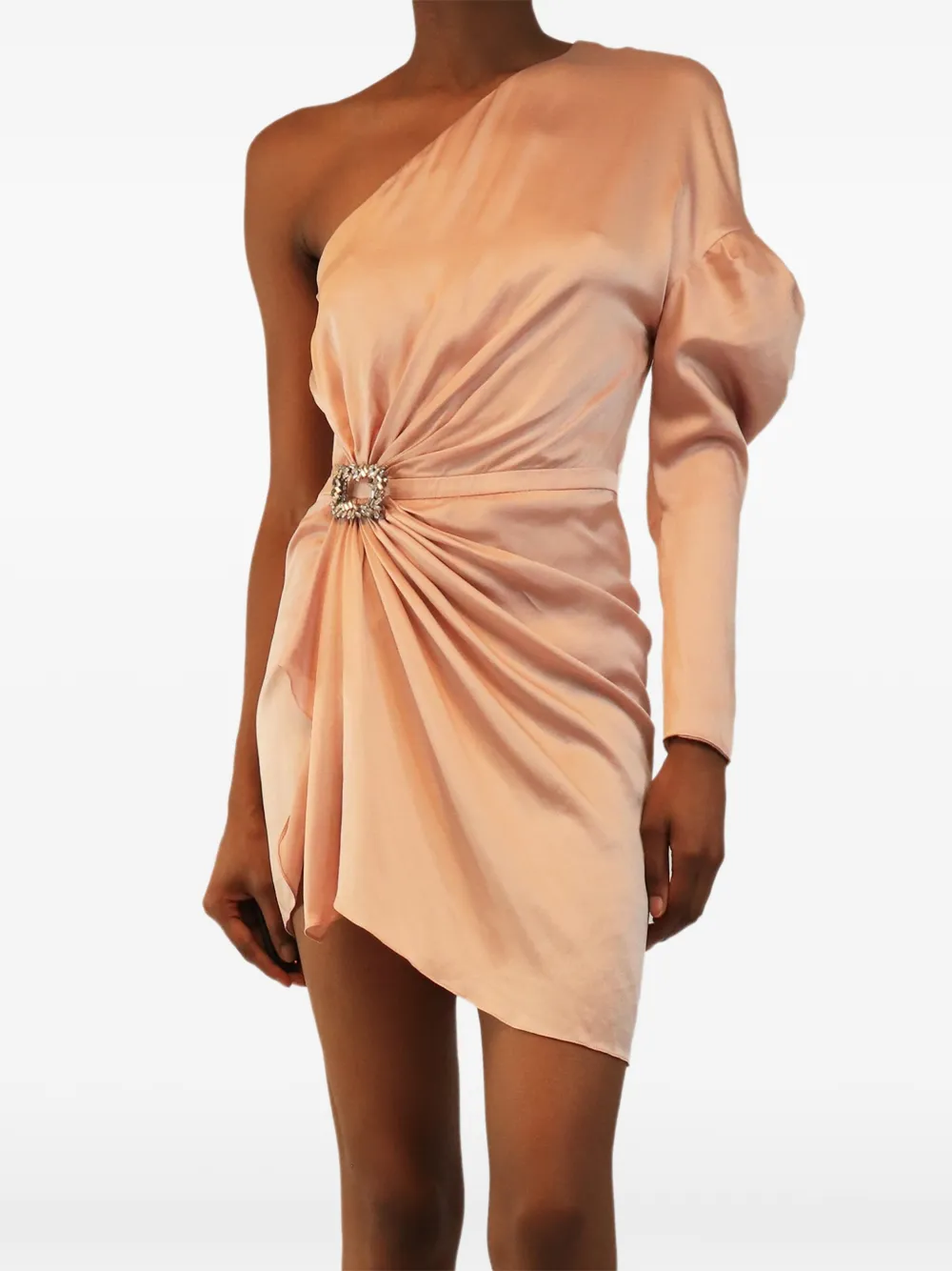 Alexandre Vauthier one-shoulder diamante-embellishement mini dress - Pink