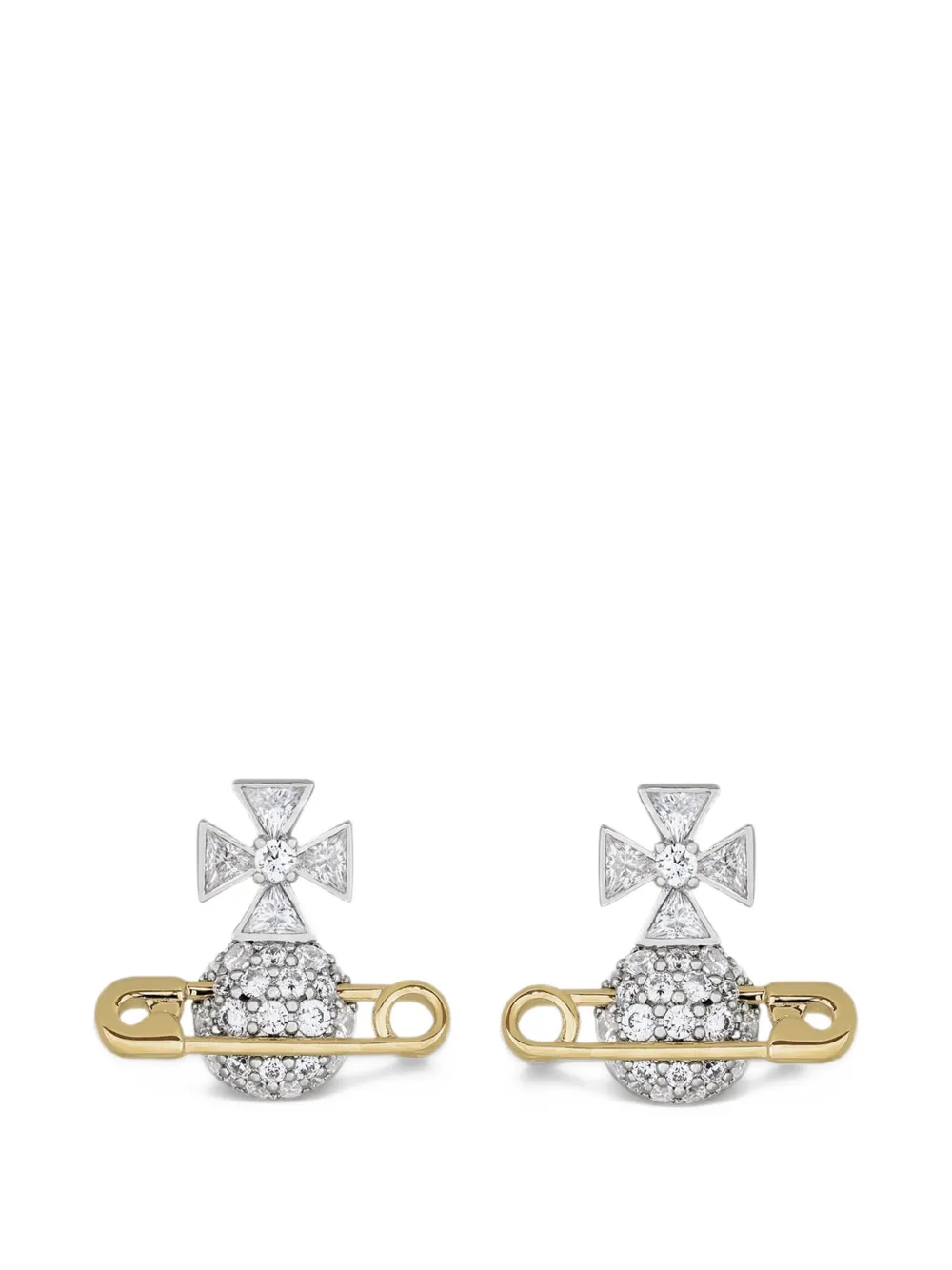 Vivienne Westwood safety-pin earrings - Argento