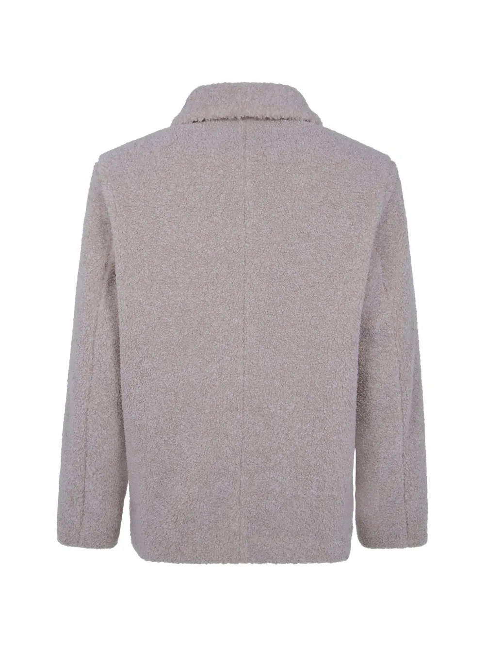Herno Shirtjack met knopen en bouclétextuur Beige