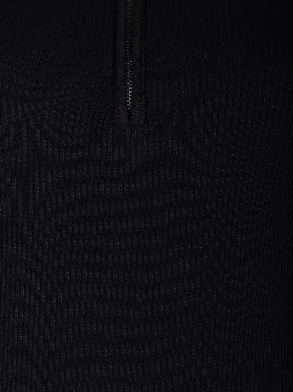 AGOLDE Amica ribgebreid poloshirt met rits Zwart