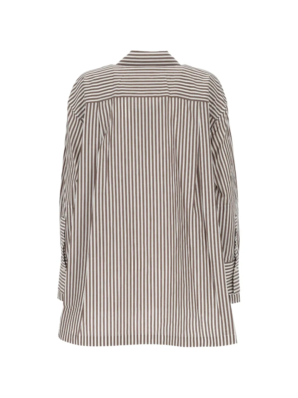 JOSEPH Theia vertical-stripe cotton shirt Bruin
