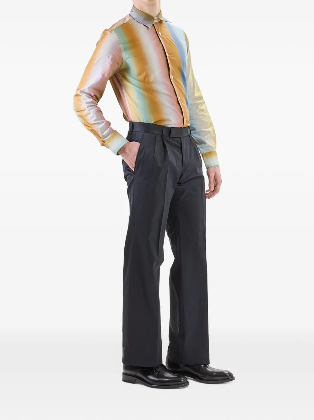 Karl Lagerfeld pleated tailored trousers Zwart