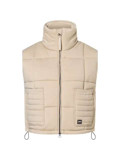 super.natural quilted high-neck gilet