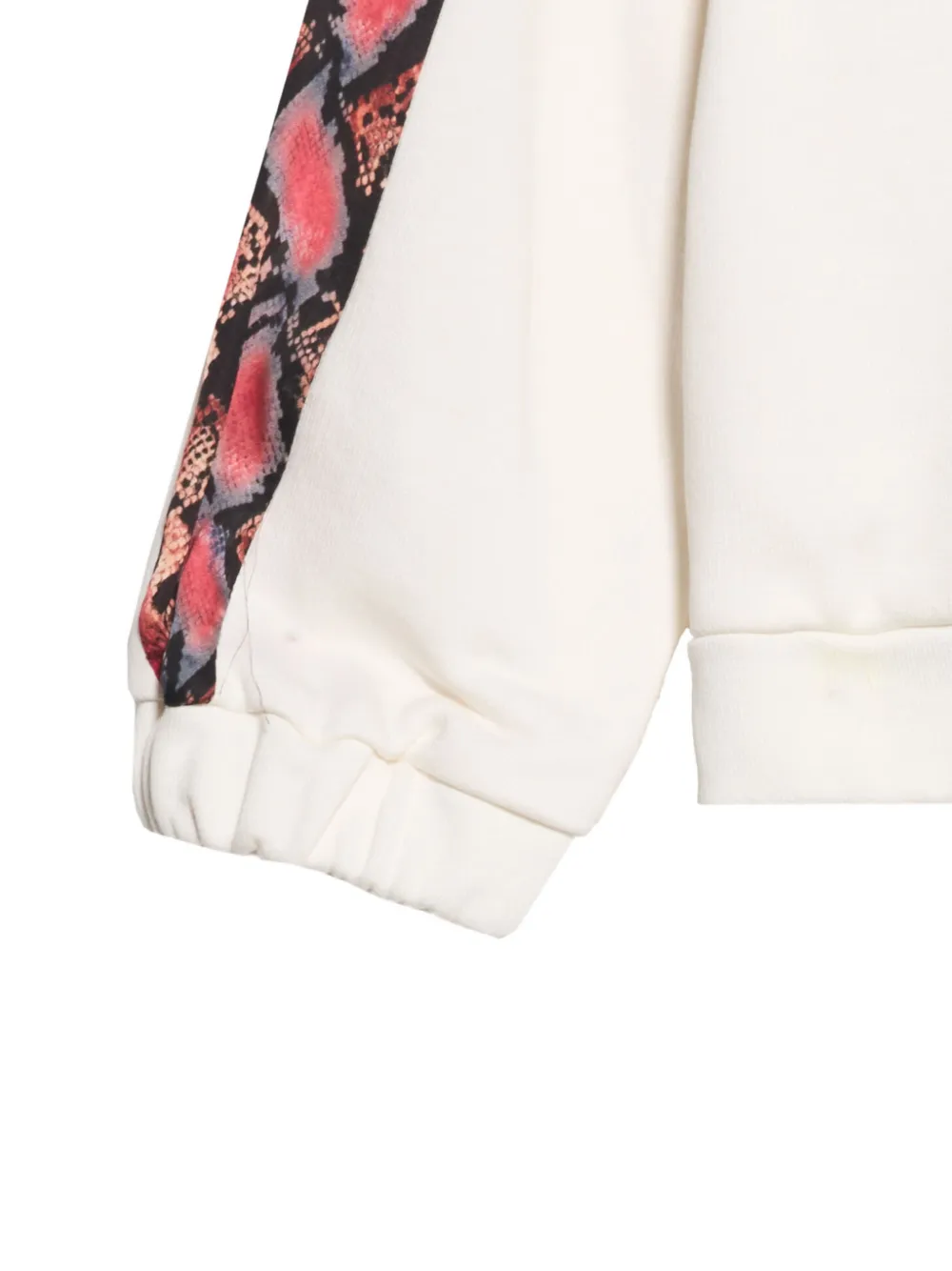 Roberto Cavalli Junior snakeskin-print logo-patch jacket Beige