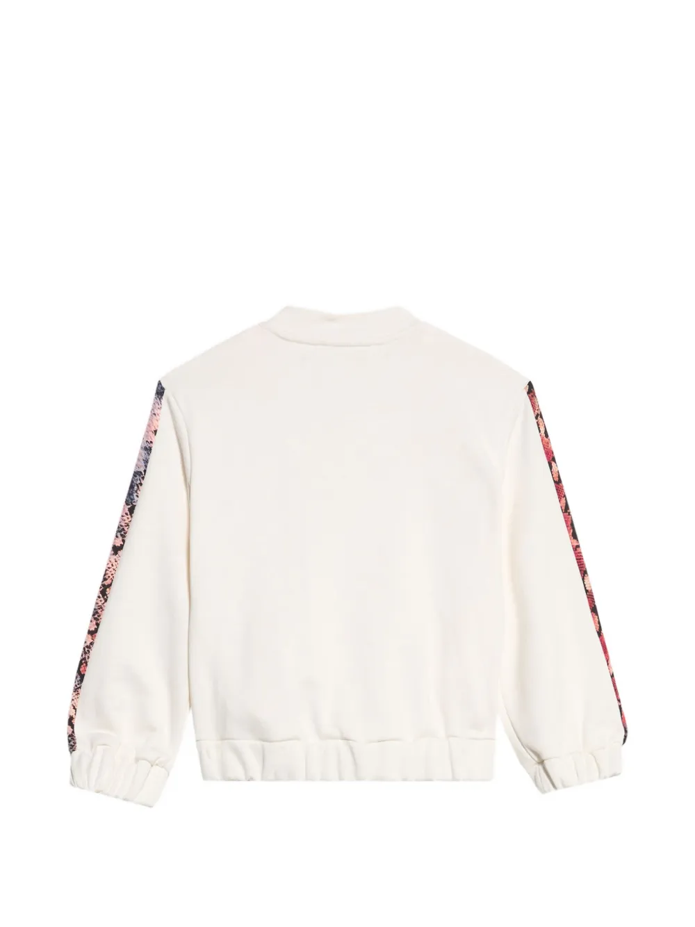 Roberto Cavalli Junior snakeskin-print logo-patch jacket Beige