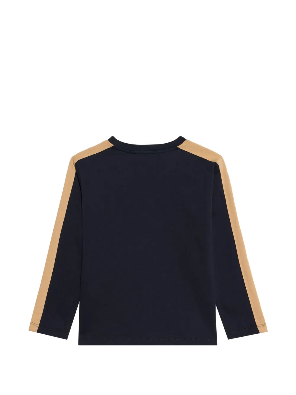 Roberto Cavalli Junior logo-patch side-stripe long-sleeve T-shirt Blauw