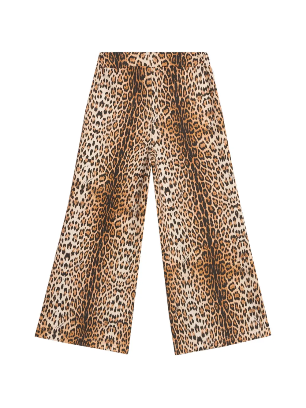 Roberto Cavalli Junior leopard-print wide-leg trousers Bruin