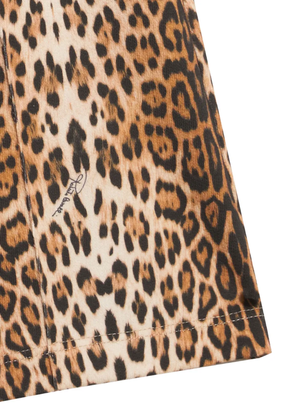 Roberto Cavalli Junior leopard-print wide-leg trousers Bruin