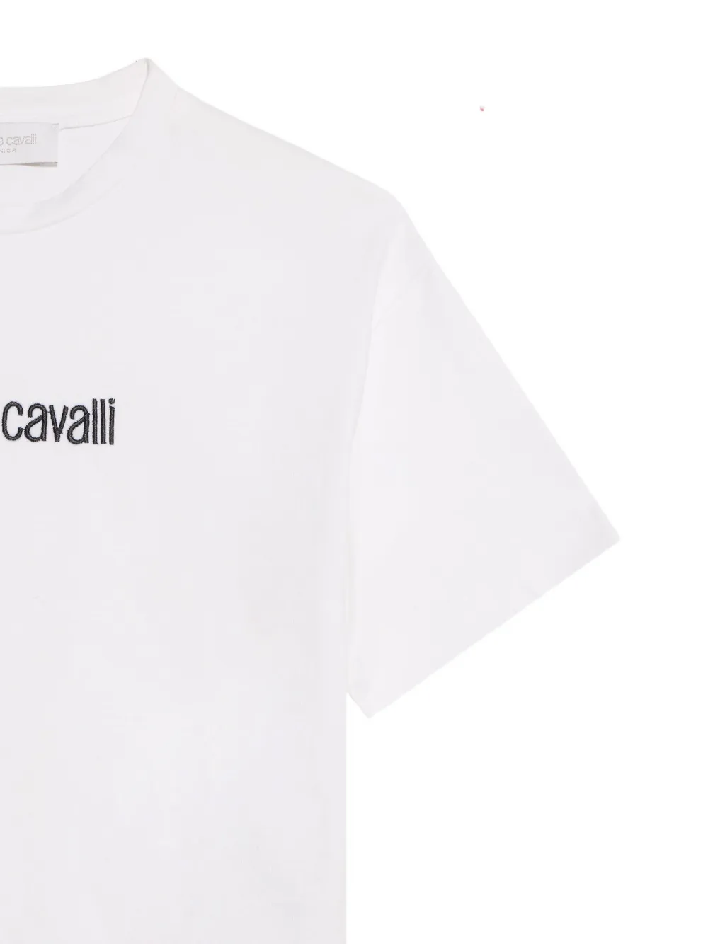 Roberto Cavalli Junior logo-embroidered T-shirt Wit