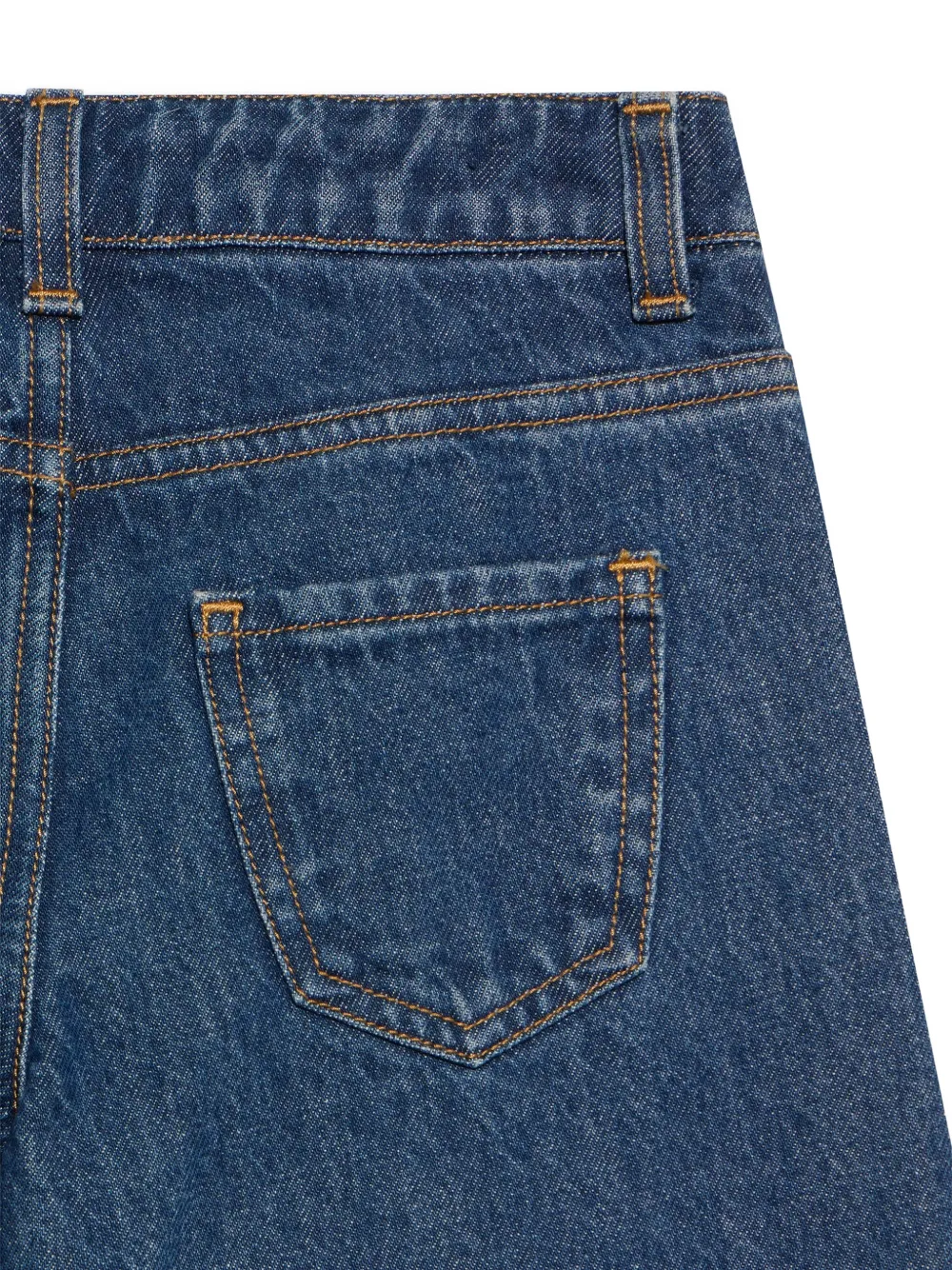 Roberto Cavalli Junior rhinestone-embellished wide-leg jeans Blauw