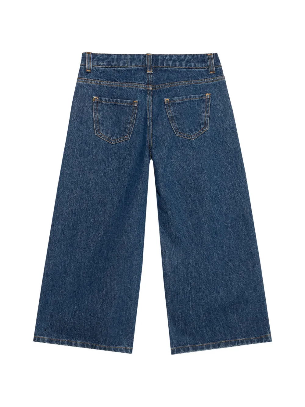 Roberto Cavalli Junior rhinestone-embellished wide-leg jeans Blauw