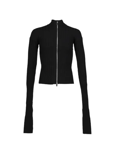 EPHMRL rib-knit zip-up cardigan