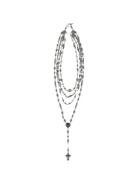 EPHMRL layered cross-pendant necklace