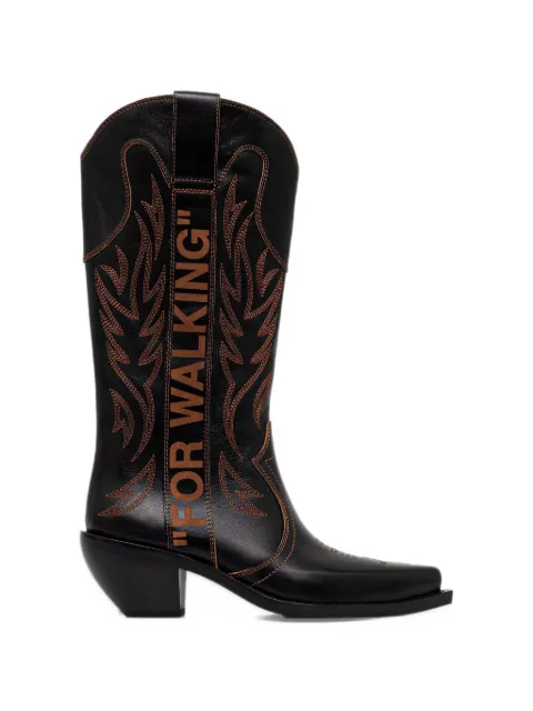 Off-White For Walking embroidered cowboy boots