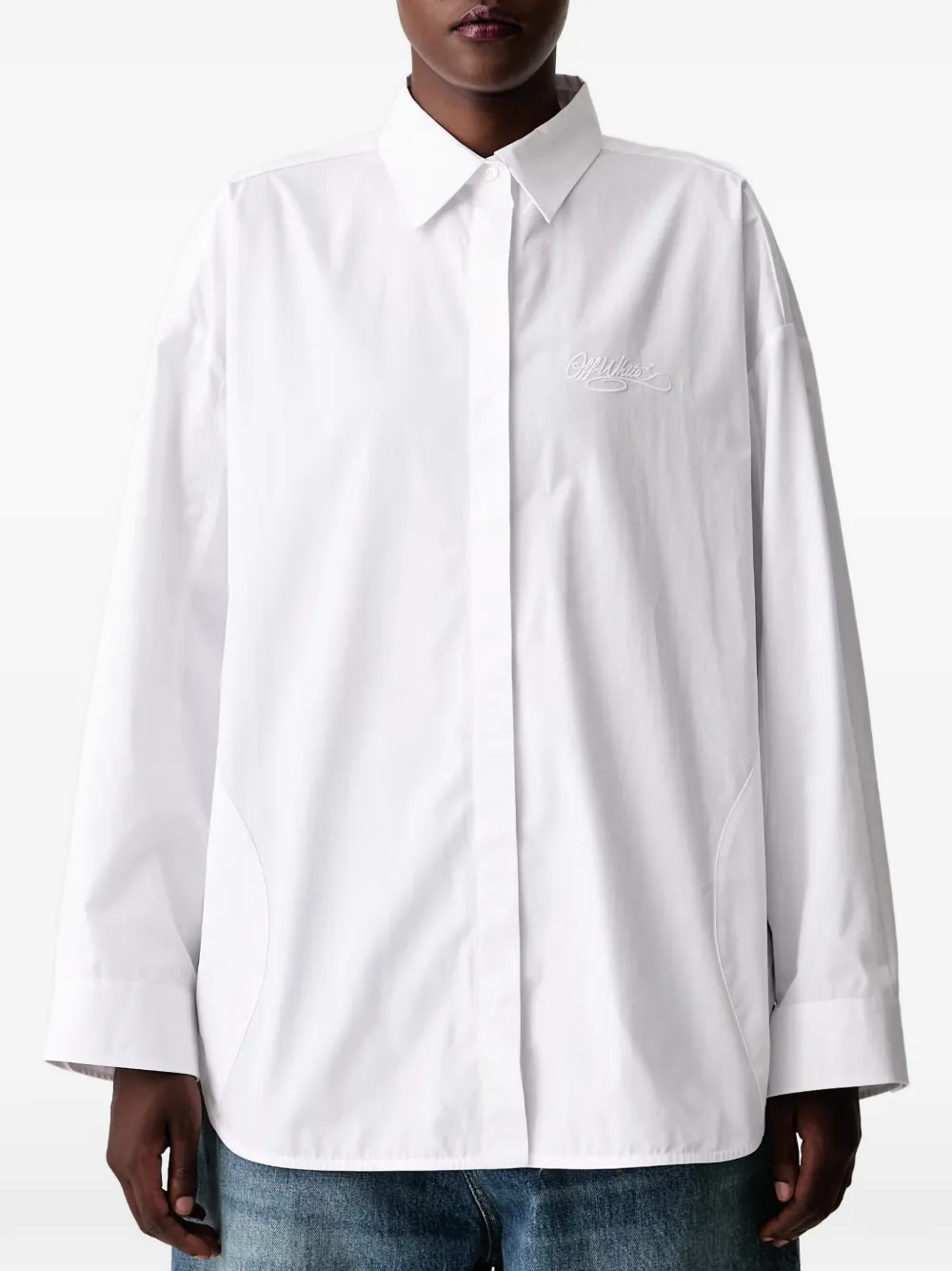 Off-White Co Pop Lover blouse met geborduurd logo Wit