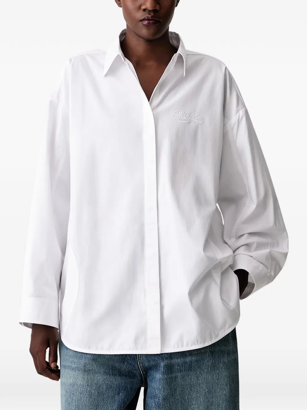 Off-White Co Pop Lover blouse met geborduurd logo Wit