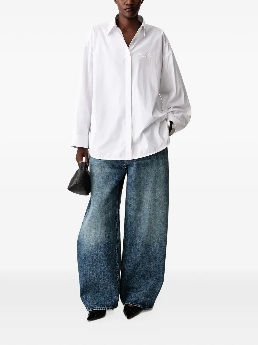 Off-White Co Pop Lover blouse met geborduurd logo Wit