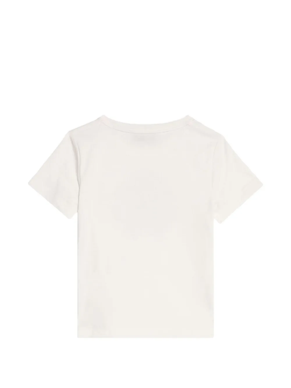 Roberto Cavalli Junior rhinestone Monogram T-shirt Wit