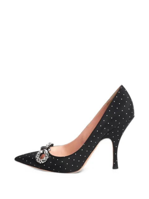 Rochas Vintage polka dot crystal-embellished pumps
