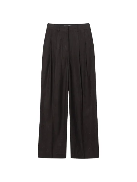 DUNST pantalones con pinzas y motivo de rayas diplomáticas