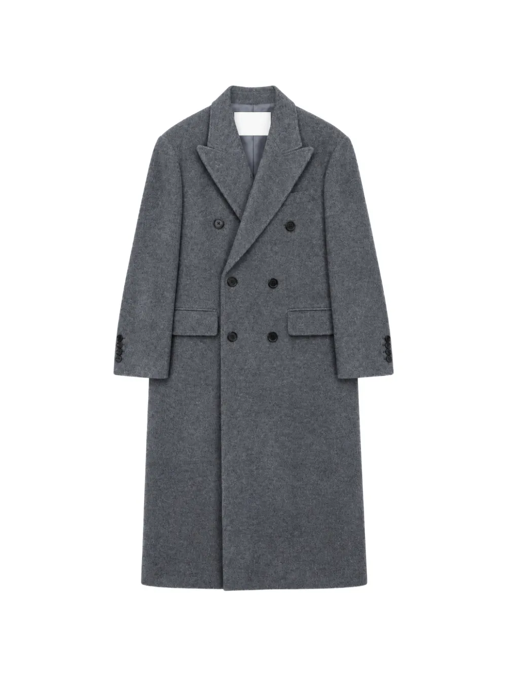DUNST double-breasted peak-lapel coat - Grey