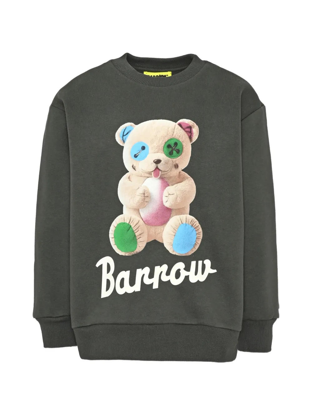 Barrow kids bear-print logo-print sweatshirt - Verde