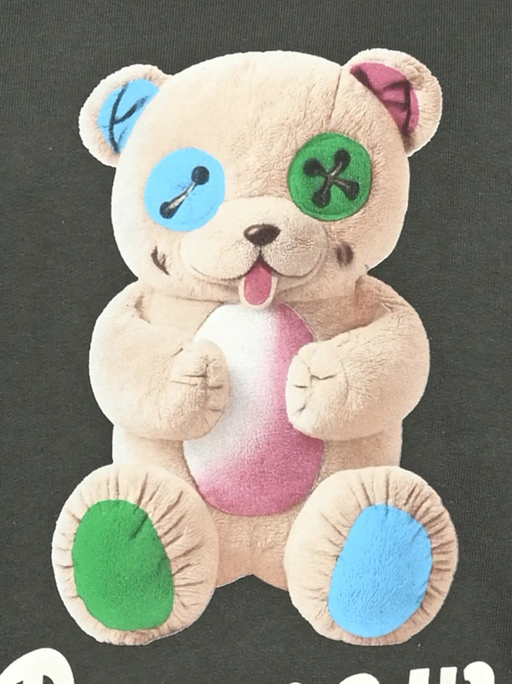 Barrow kids bear-print logo-print sweatshirt Groen