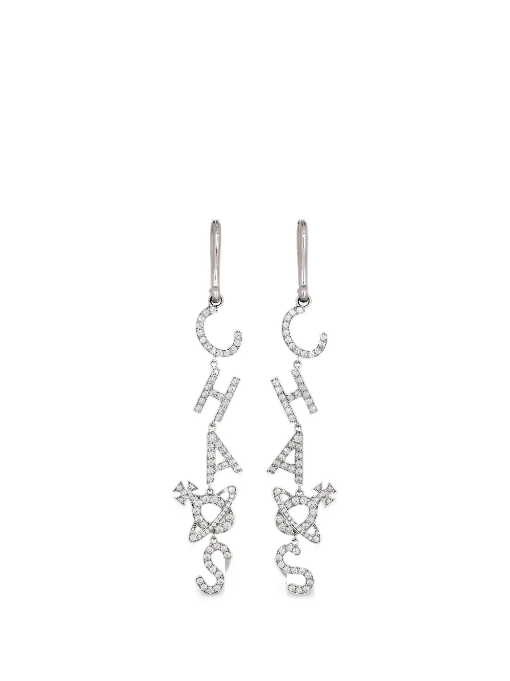 Vivienne Westwood Chaos large earrings - Argento