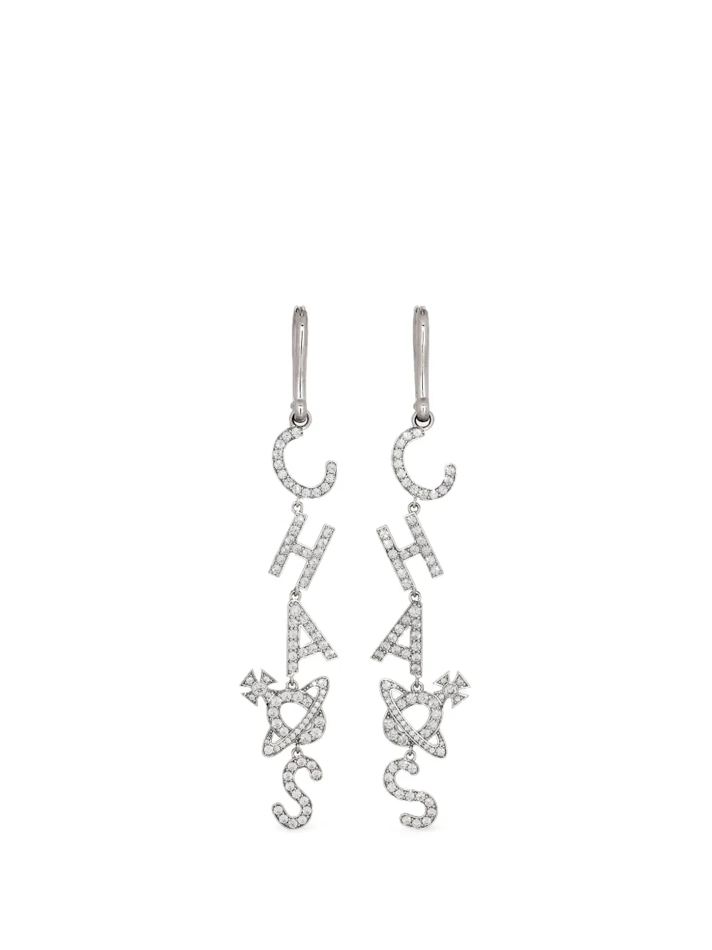 Vivienne Westwood Chaos large earrings - Argento