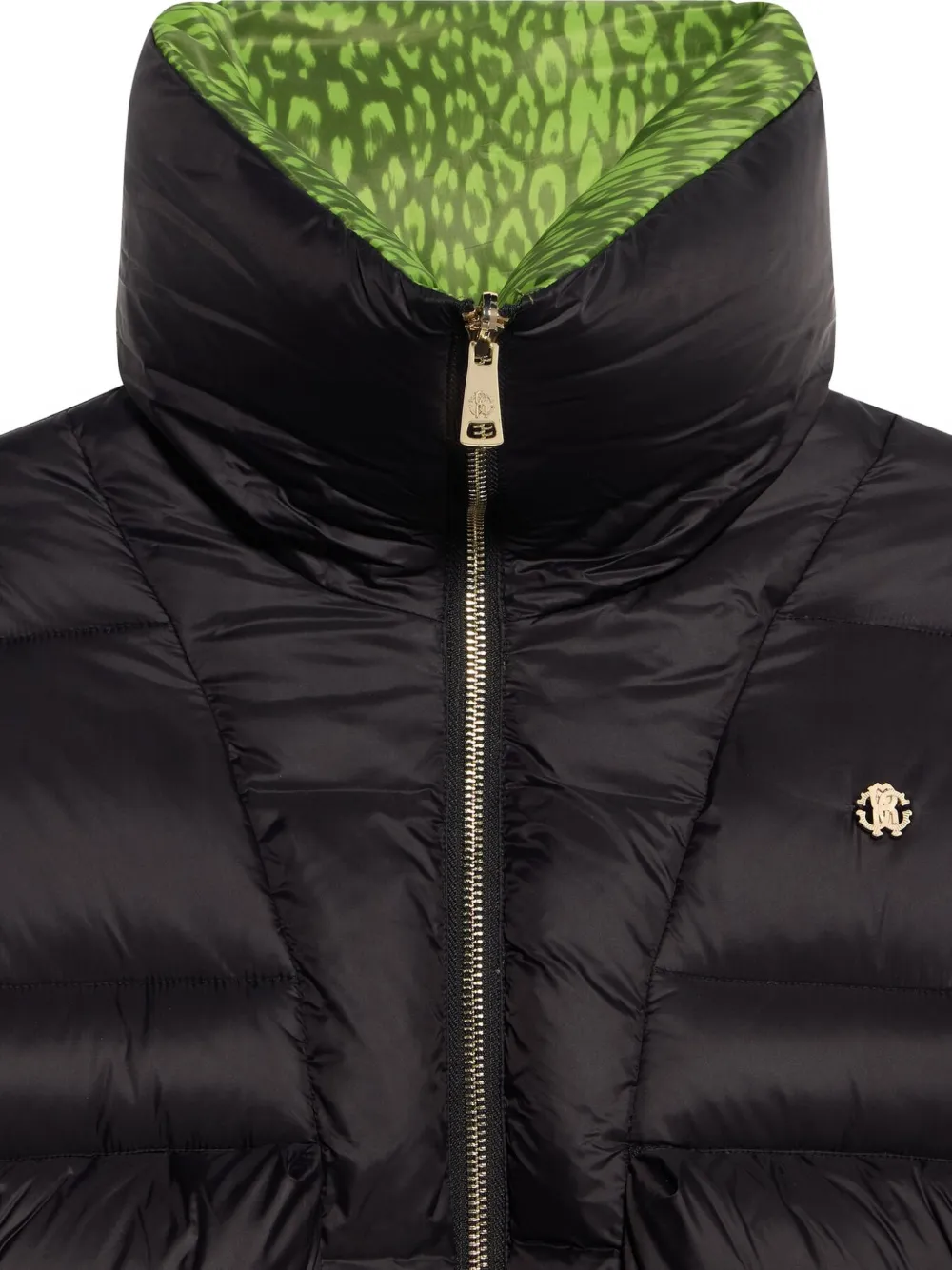Roberto Cavalli Junior Jas met logoplakkaat Zwart