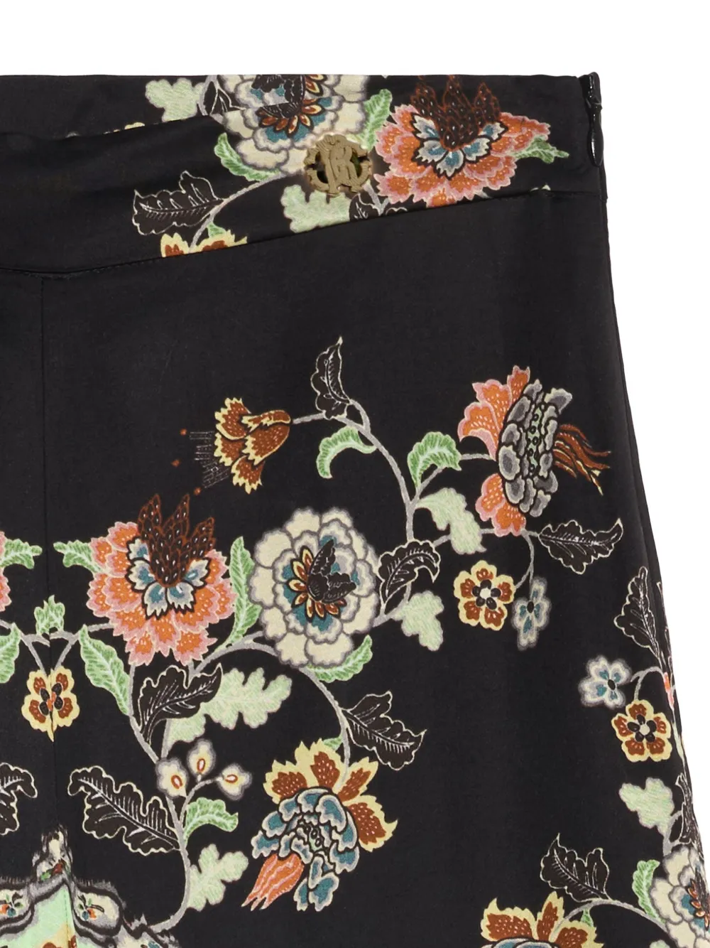 Roberto Cavalli Junior floral-print palazzo pants Zwart
