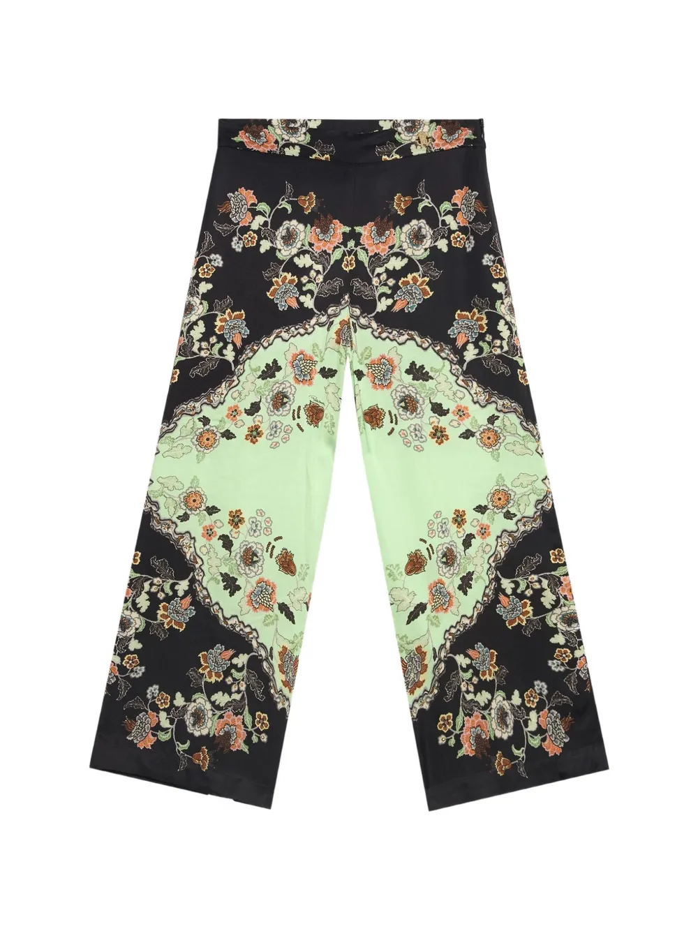 Roberto Cavalli Junior floral-print palazzo pants - Nero