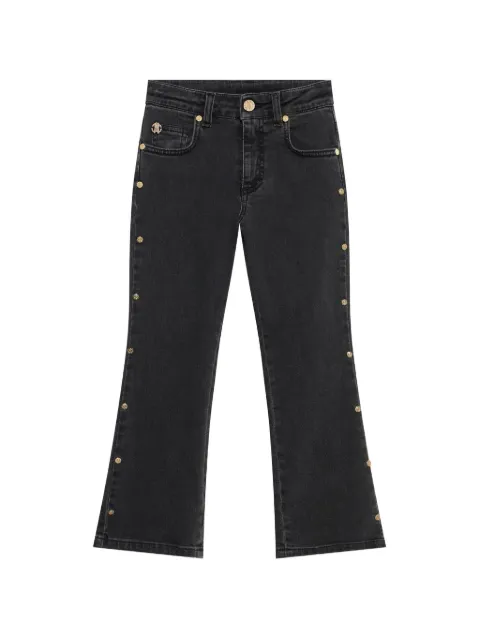 Roberto Cavalli Junior jeans acampanado con apliques