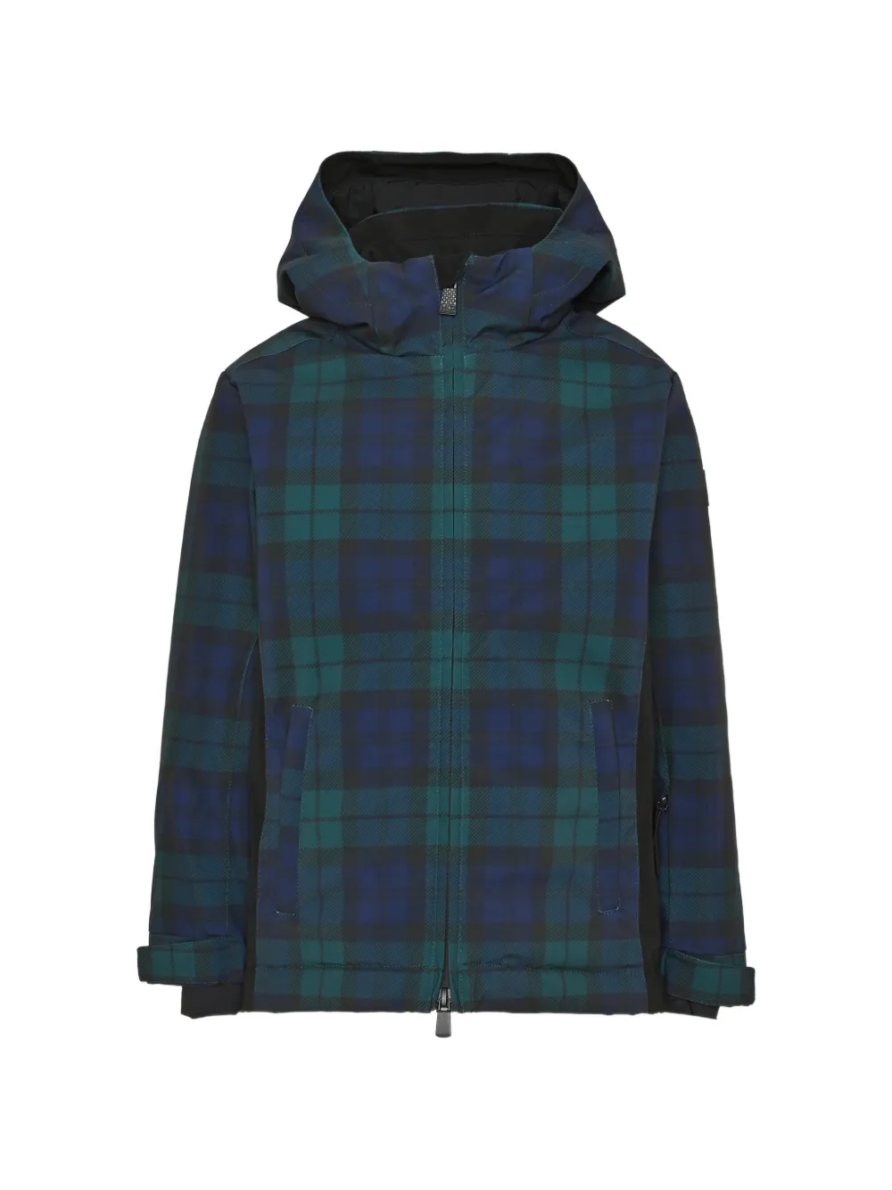 MC2 Saint Barth Kids Snoopy-print tartan jacket Blauw