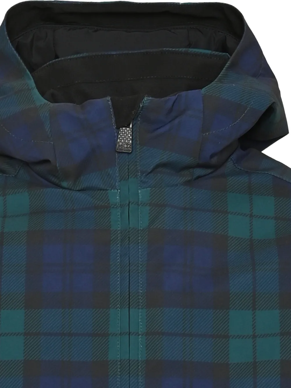 MC2 Saint Barth Kids Snoopy-print tartan jacket Blauw