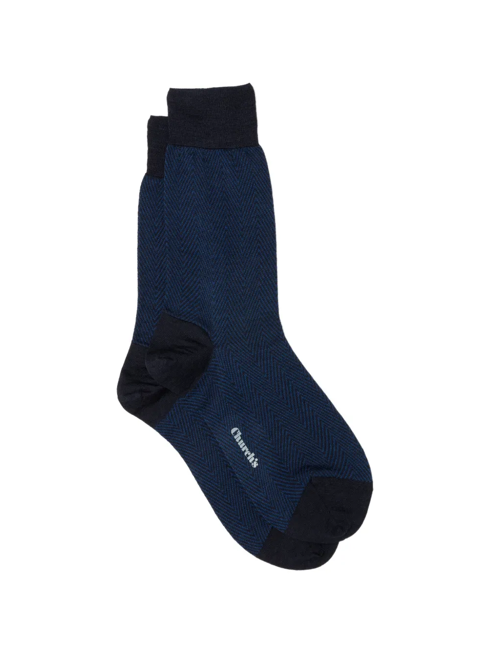 Church's herringbone-pattern socks - Blu