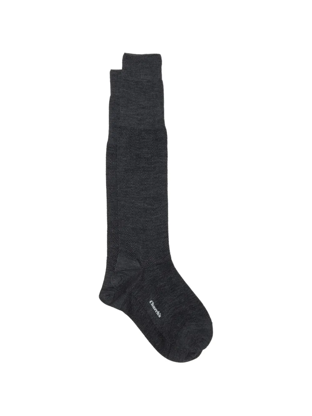 Church's herringbone-knit wool-blend socks - Grigio