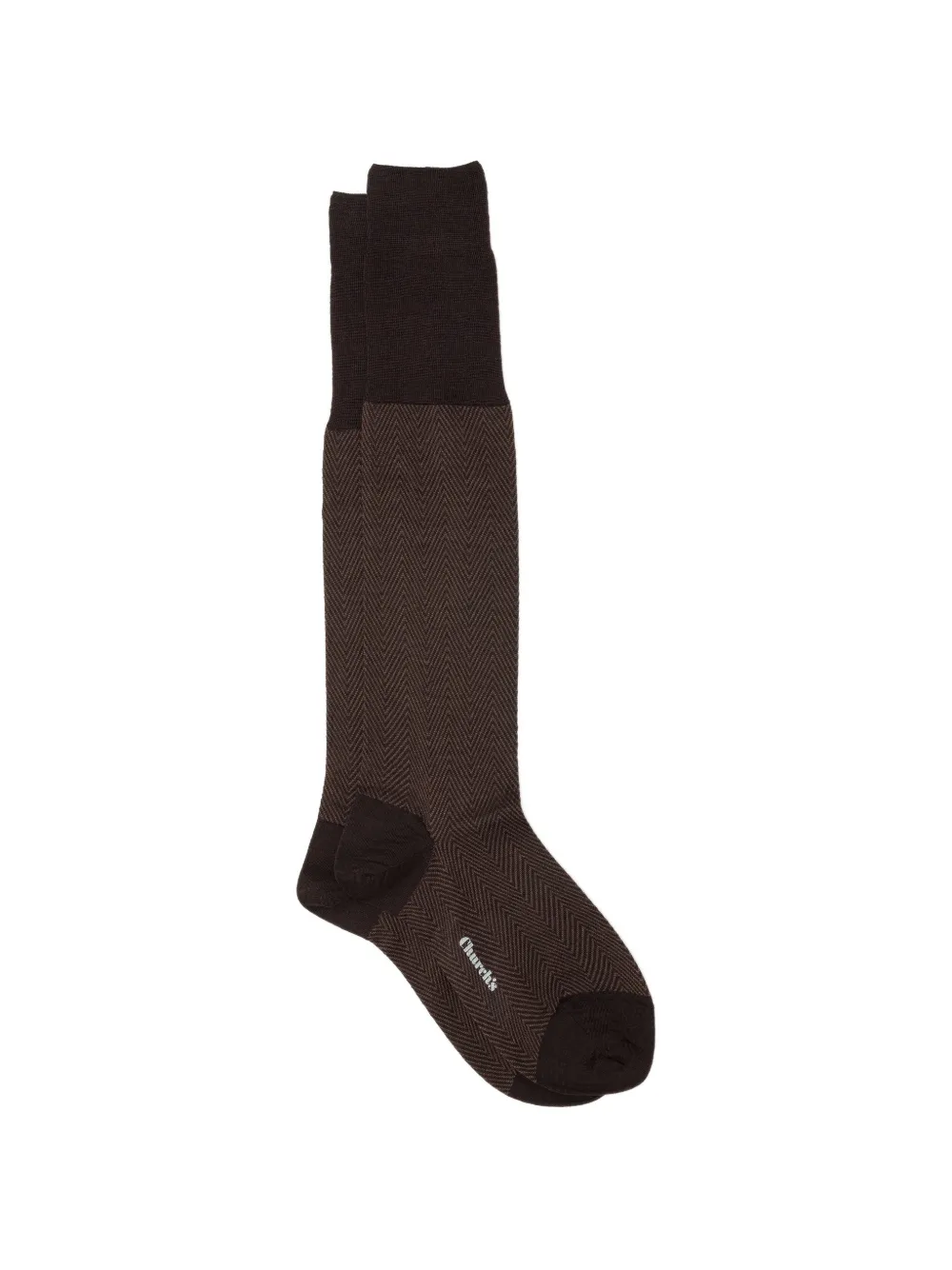 Church's herringbone-knit socks - Marrone