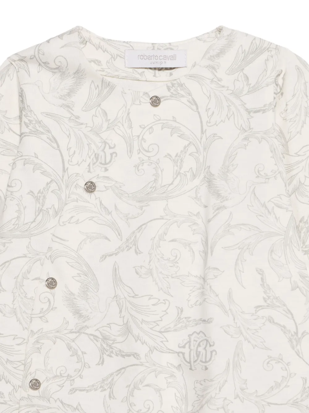 Roberto Cavalli Junior Avvento-print babygrow set Beige