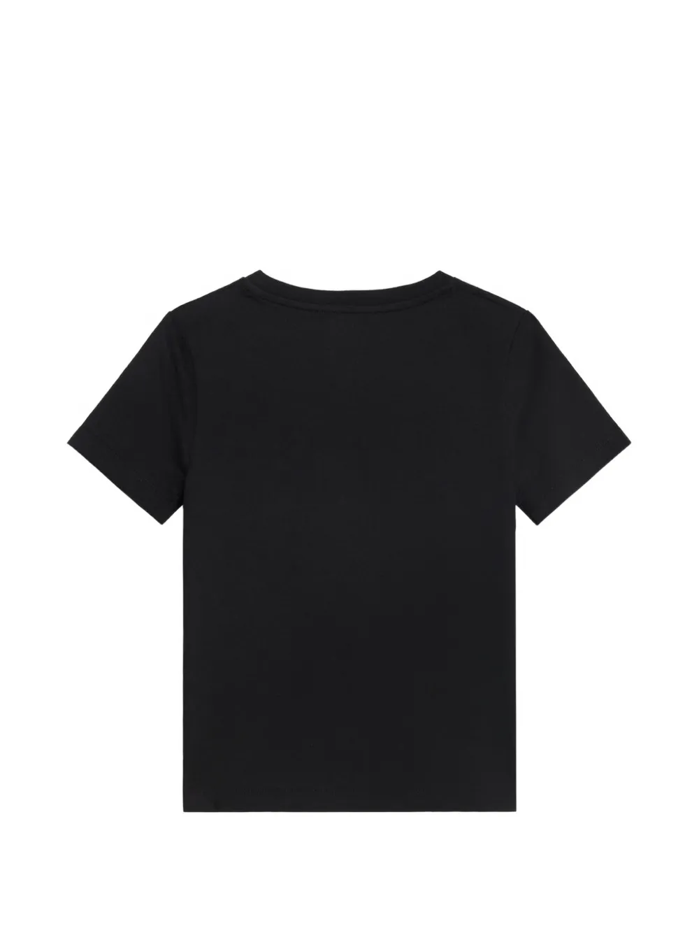 Roberto Cavalli Junior logo-embroidered T-shirt Zwart