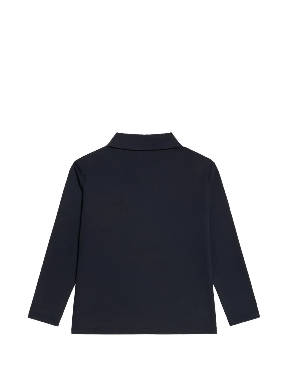 Roberto Cavalli Junior logo-embroidered long-sleeve polo shirt Blauw