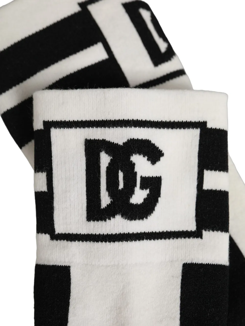 Dolce & Gabbana DG logo-intarsia knee-high socks Wit