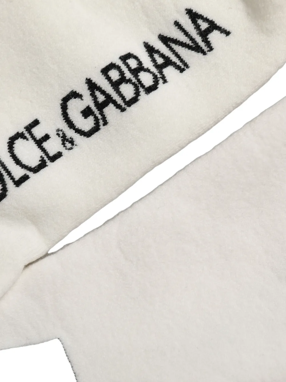 Dolce & Gabbana DG logo-intarsia knee-high socks Wit