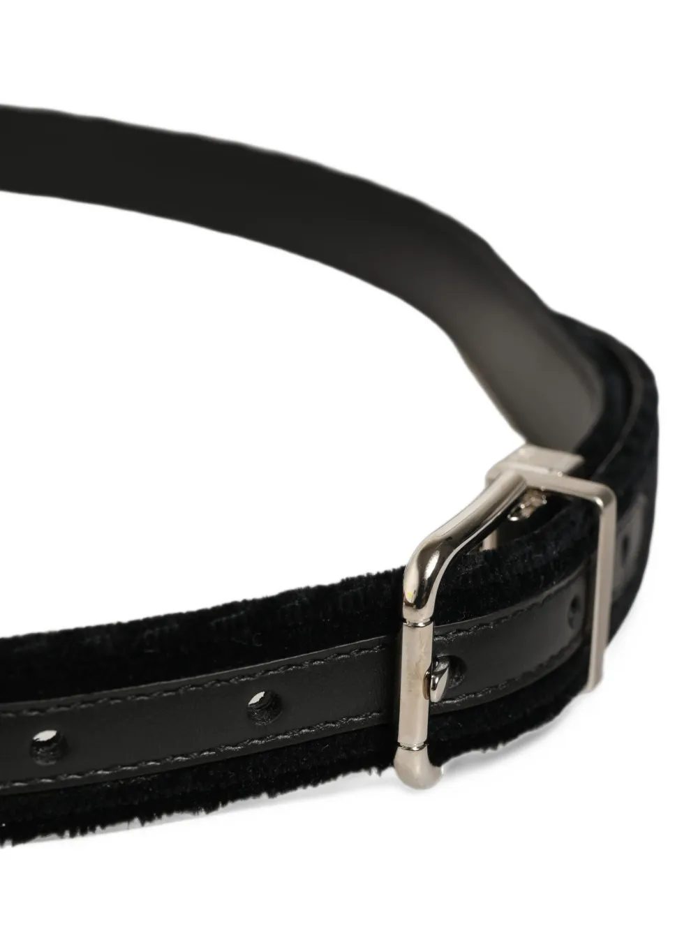 Dolce & Gabbana Riem met fluweeleffect en gesp Zwart