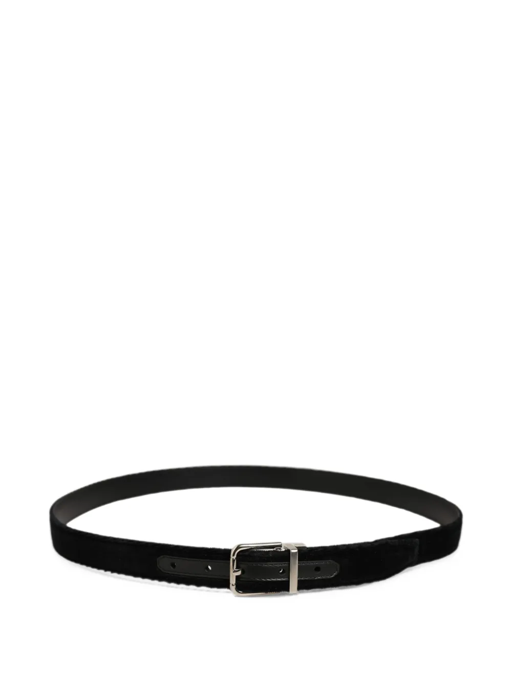 Dolce & Gabbana Riem met fluweeleffect en gesp Zwart