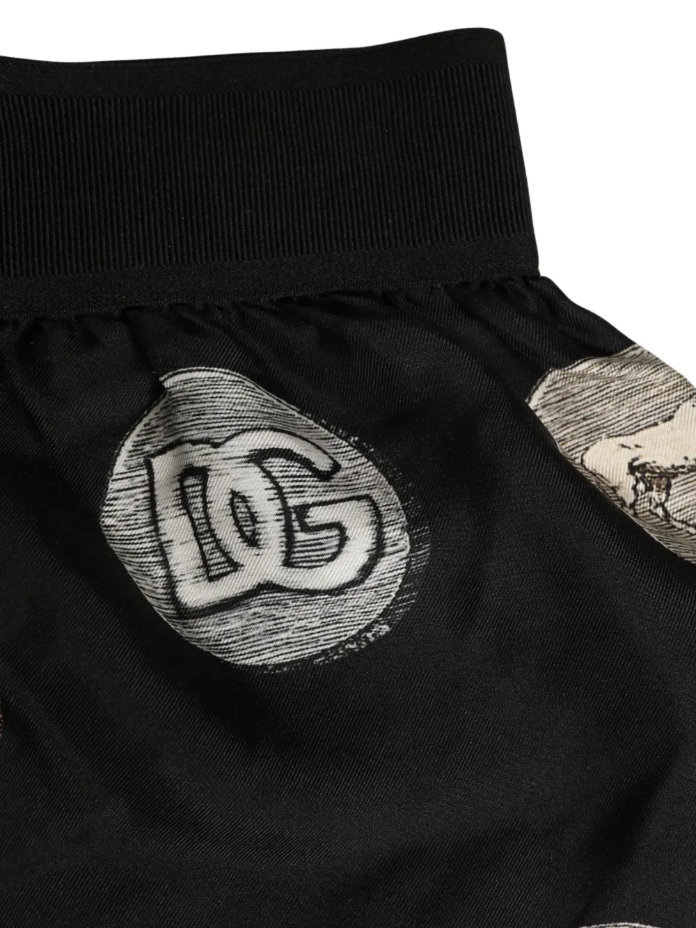 Dolce & Gabbana Black Ancient Coin Print Boxer Shorts Underwear Zwart