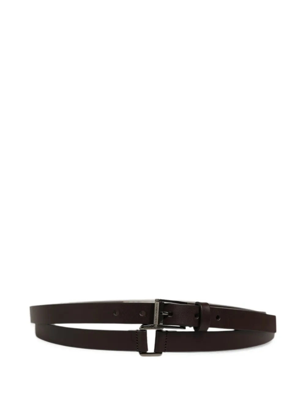 Dolce & Gabbana double-wrap leather belt - Marrone