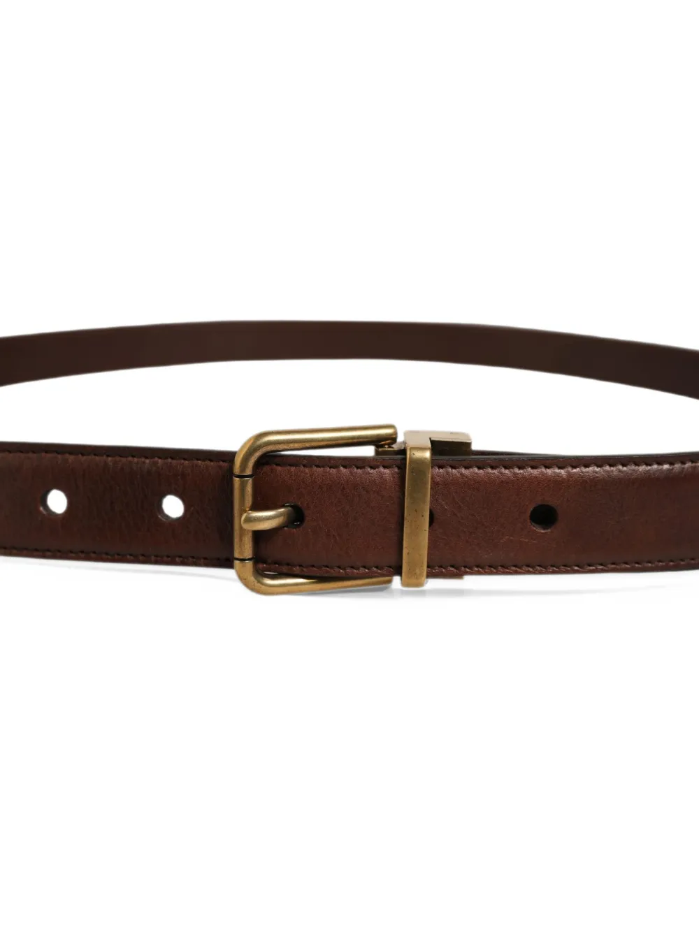 Dolce & Gabbana Leren gespriem Bruin