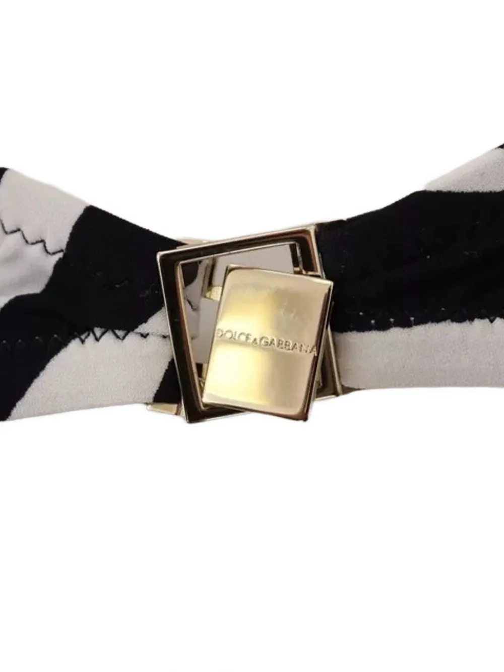 Dolce & Gabbana Bandeau bikinitop met zebraprint Zwart